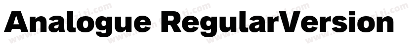 Analogue RegularVersion字体转换